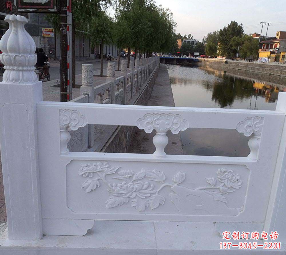 运城大理石荷花栏板雕塑