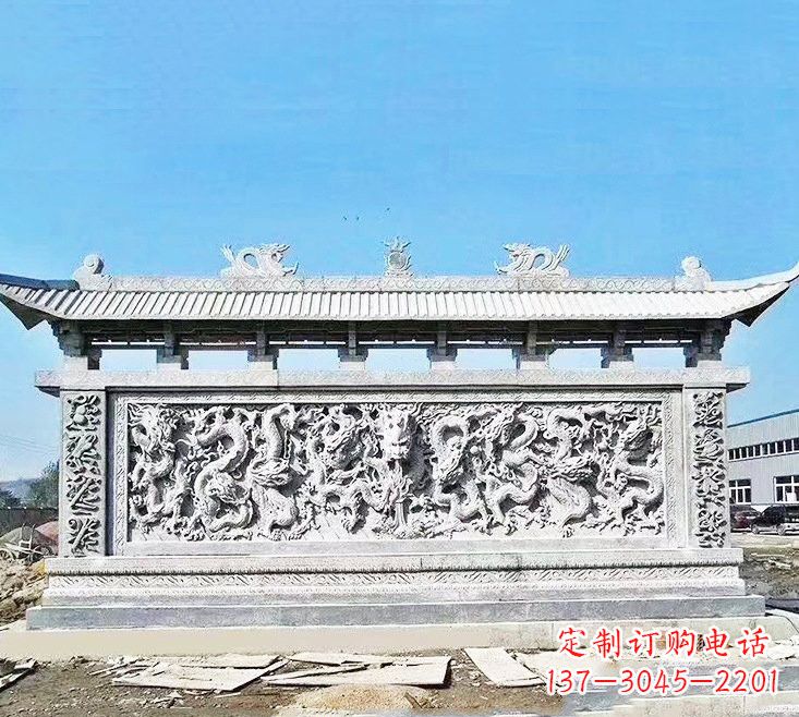 运城大理石九龙壁雕塑