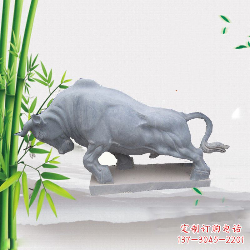运城大理石开拓牛劲牛动物雕塑