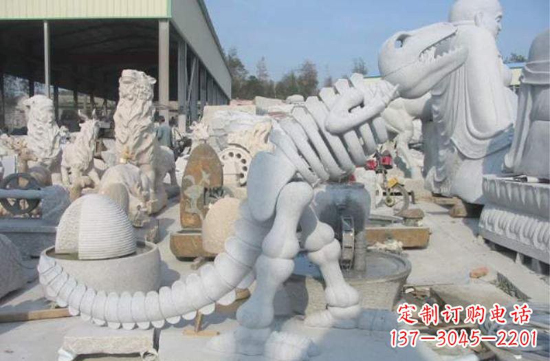 运城大理石恐龙化石石雕