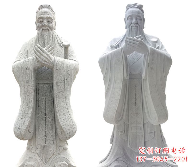 运城大理石孔子行教像古代名人石雕 (2)