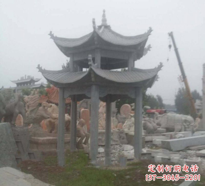 运城大理石六角凉亭石雕