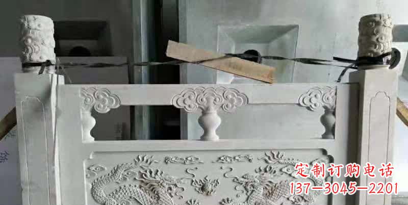 运城大理石龙浮雕栏板1