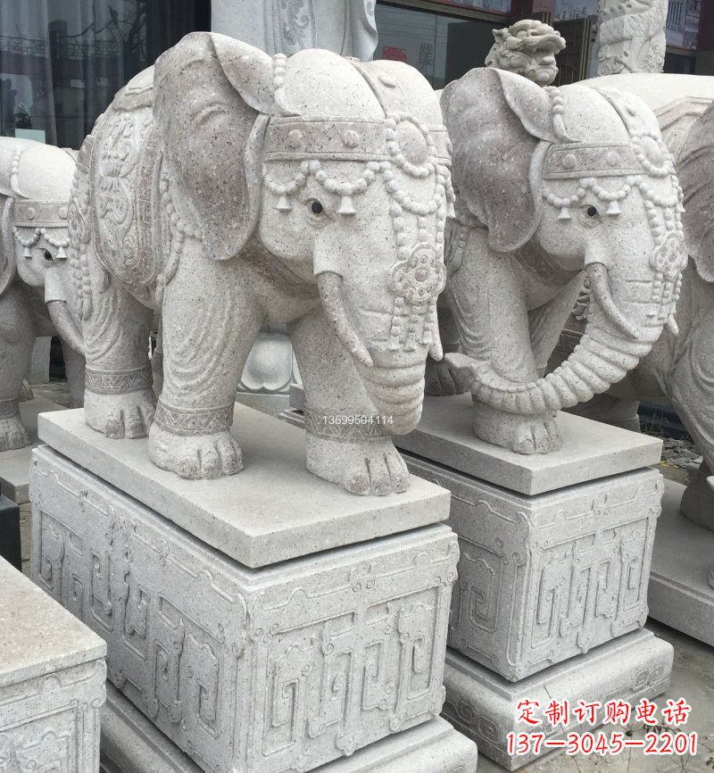 运城大理石门口大象雕塑
