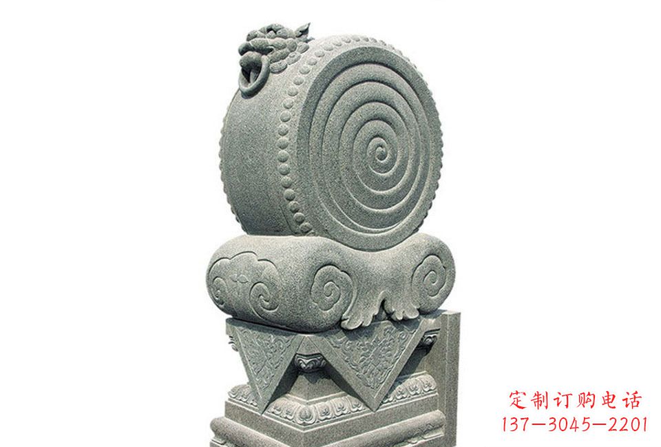 运城大理石门墩招财抱鼓石雕塑