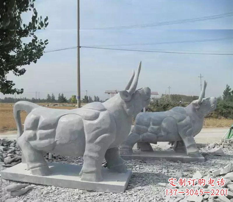 运城大理石牛雕塑