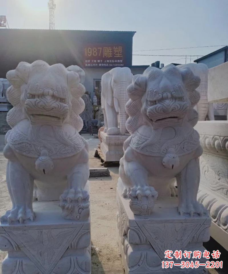 运城大理石狮子动物雕塑