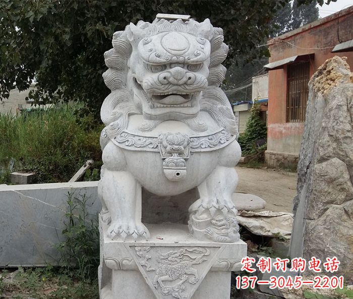 运城大理石狮子庭院景观石雕