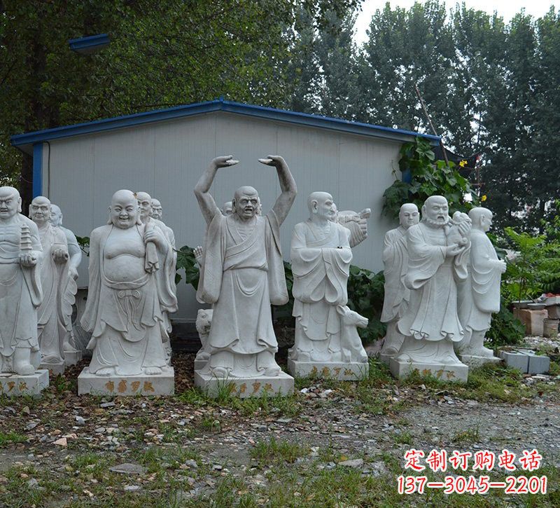 运城大理石十八罗汉雕塑