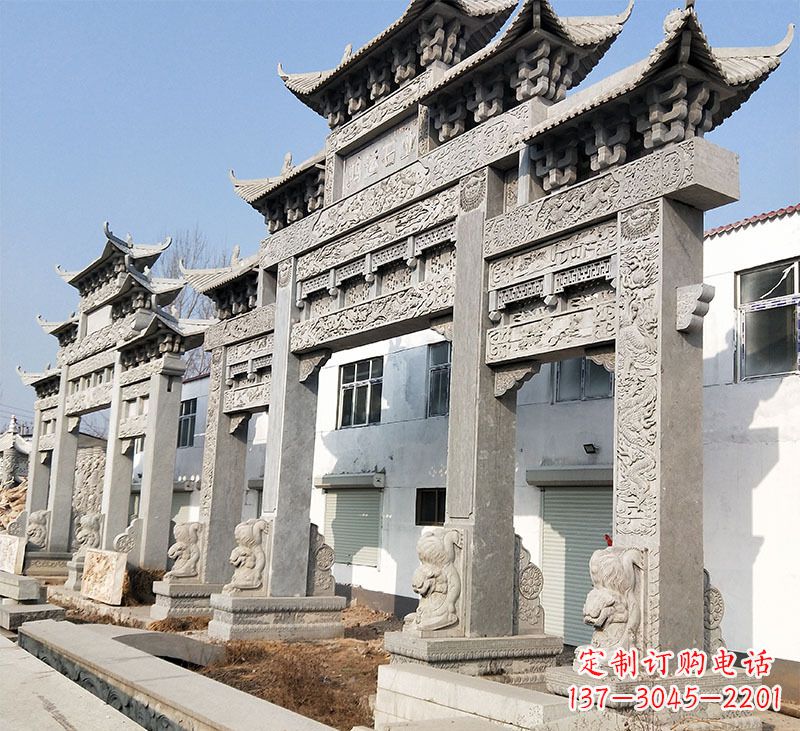 运城大理石石雕牌坊雕刻