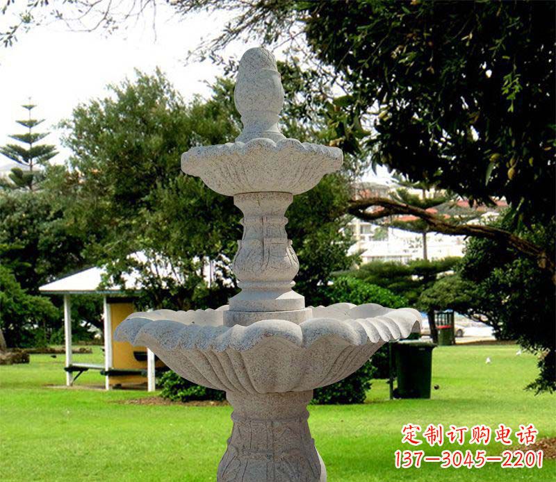 运城大理石双层喷泉公园石雕