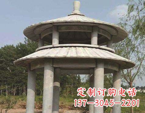 运城大理石双层圆顶凉亭石雕