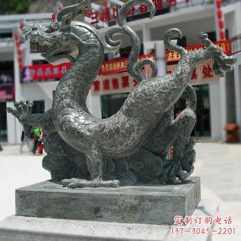 运城大理石四大神龙之青龙雕塑
