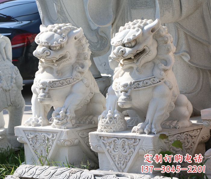 运城大理石寺庙石狮子 (4)