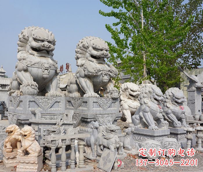 运城大理石寺庙石狮子 (2)