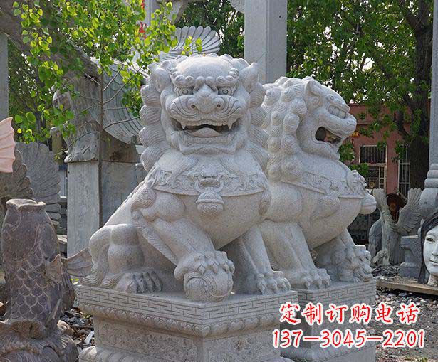 运城大理石寺庙石狮子