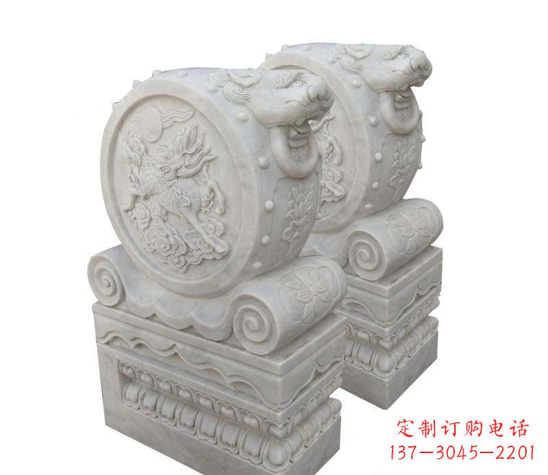运城大理石庭院狮子头门墩