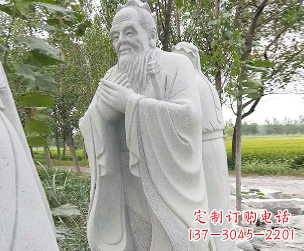 运城大理石先师孔子石雕 (2)