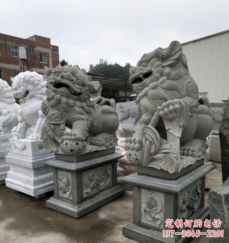 运城大理石献钱狮南方狮子雕塑