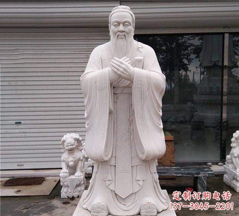 运城大理石校园孔子雕塑