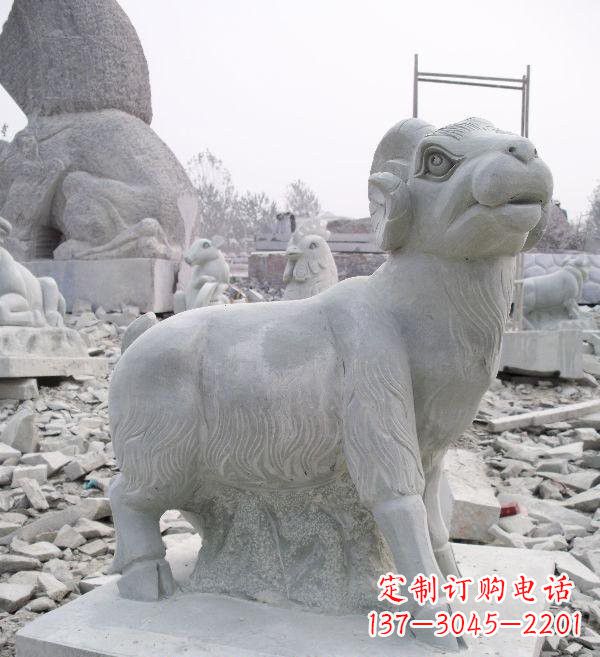 运城大理石羊雕塑 (2)