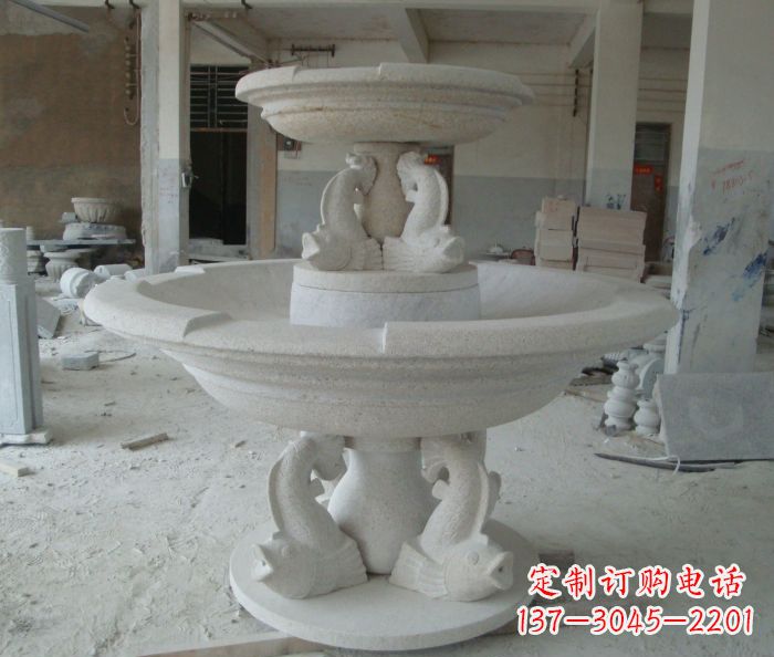 运城高端大理石双层喷泉雕塑