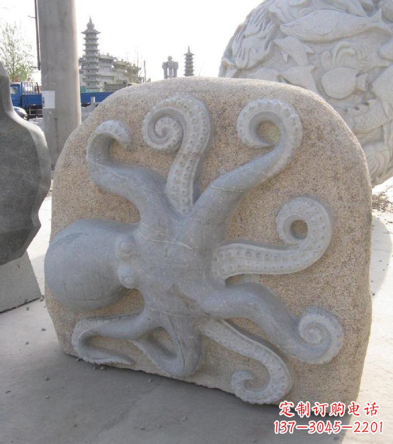 运城大理石章鱼浮雕