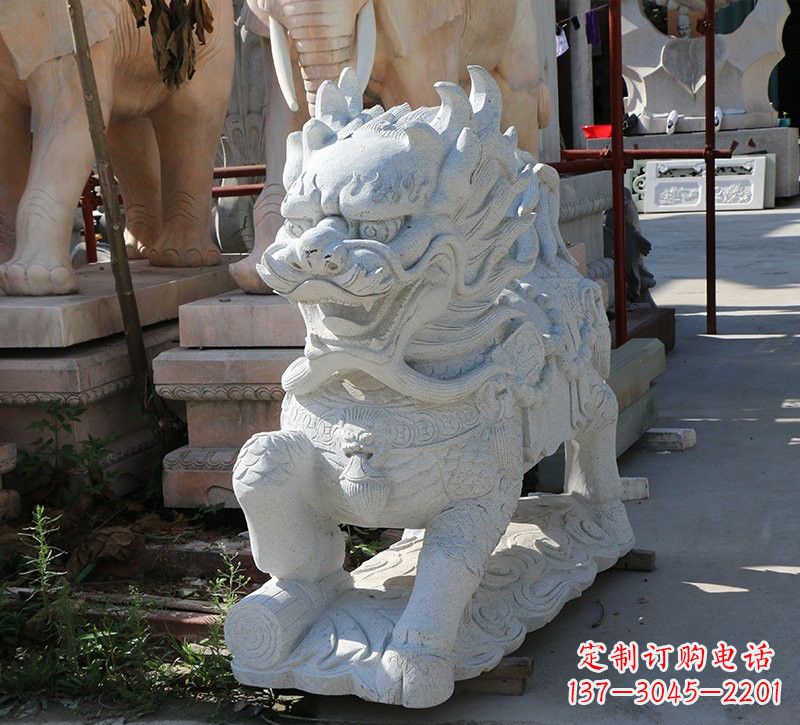 运城大理石镇宅——麒麟雕塑
