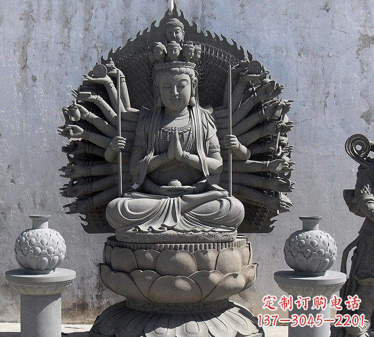 运城大理石宗教庙宇千手观音雕塑
