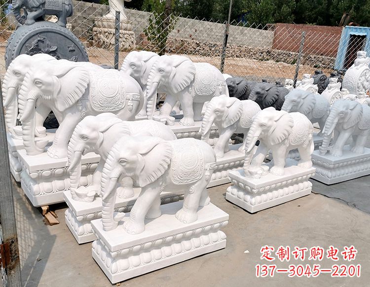 运城大桥上的大象石雕