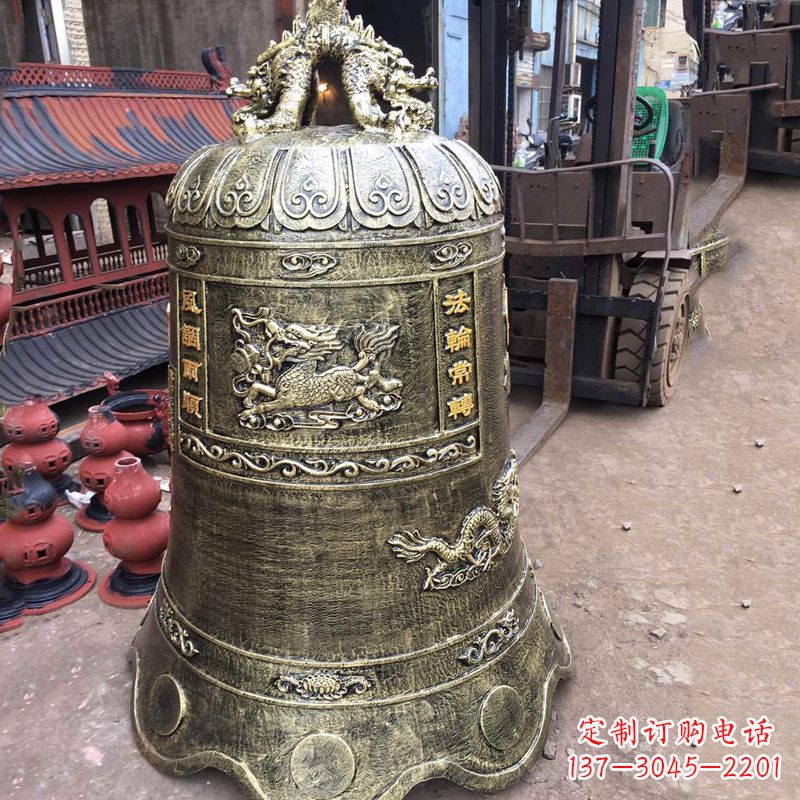 运城华中领雕塑历久弥新的铜钟雕塑