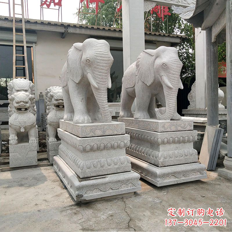 运城大象石材喷水雕塑
