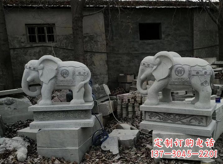 运城大象石雕摆件