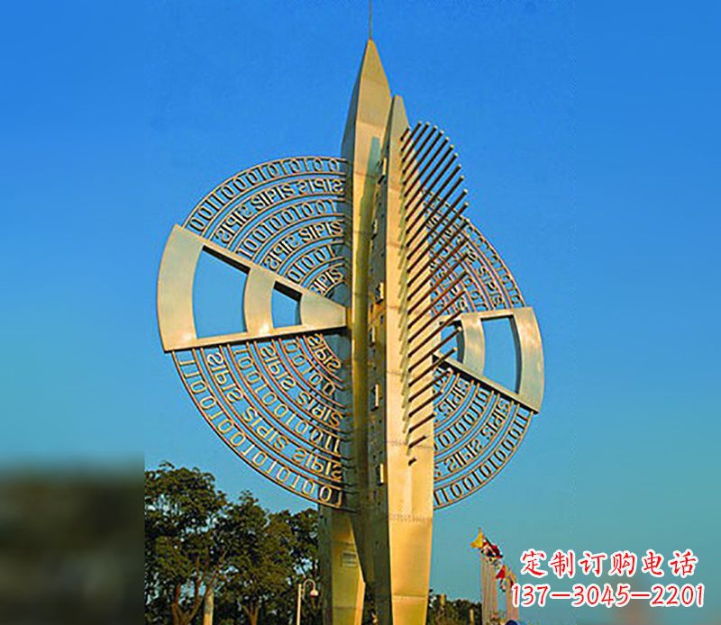 运城大型不锈钢风车雕塑