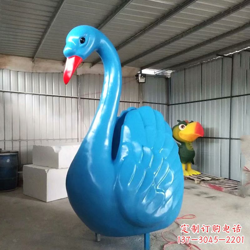运城大型彩绘天鹅雕塑