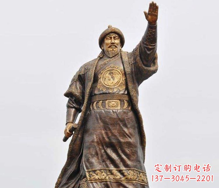 运城大型成吉思汗铜雕