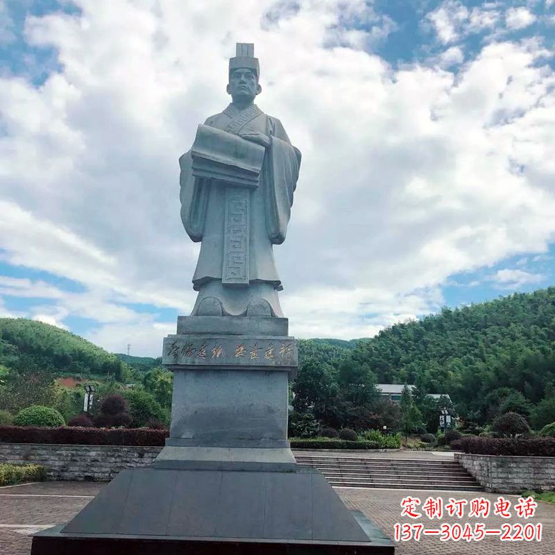运城大型蔡伦石雕像-景区广场历史文化名人雕塑