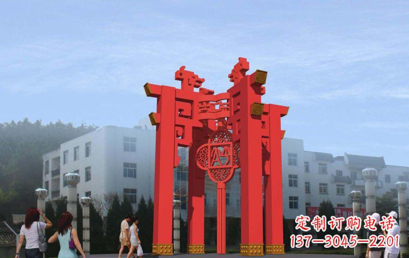 运城大型抽象灯笼广场不锈钢雕塑