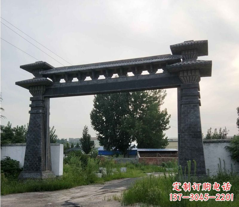 运城大型单门仿古牌坊石雕