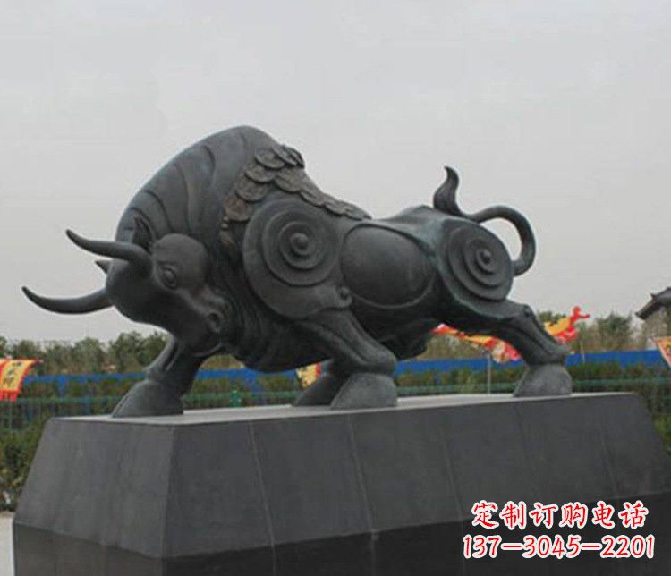 运城大型动物雕塑铜雕牛摆件