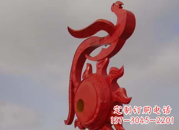 运城大型古代凤凰不锈钢雕塑