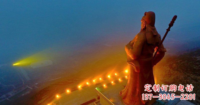 运城大型关公园林景观玻璃钢雕塑