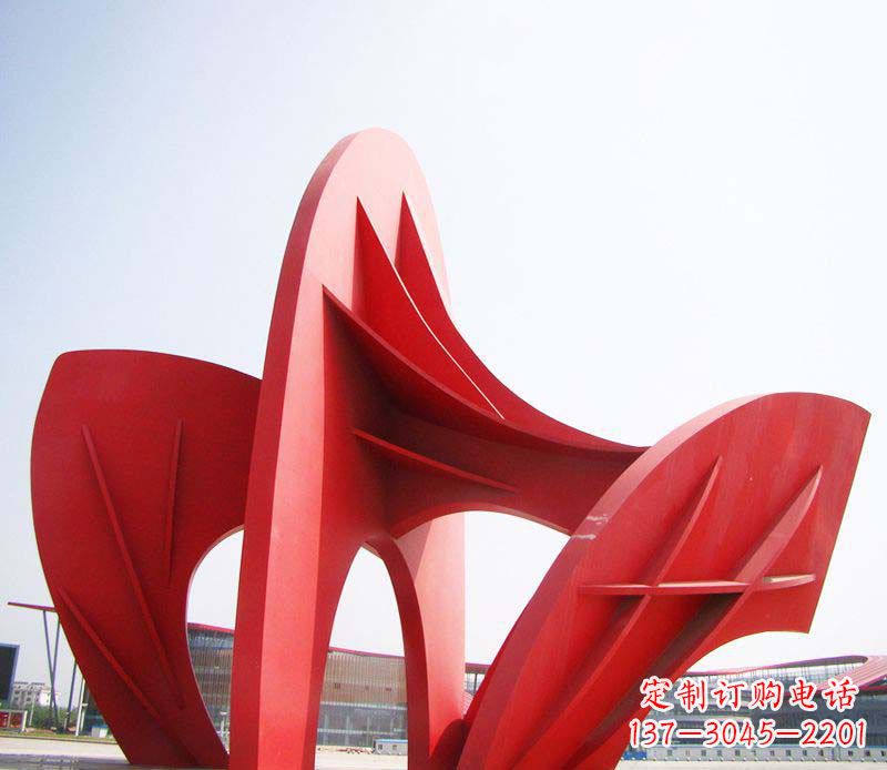 运城大型广场不锈钢抽象拱门雕塑