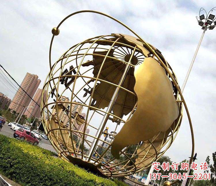 运城大型广场地球仪不锈钢雕塑
