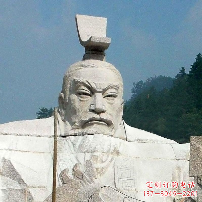 运城大型汉武帝刘彻石雕头像