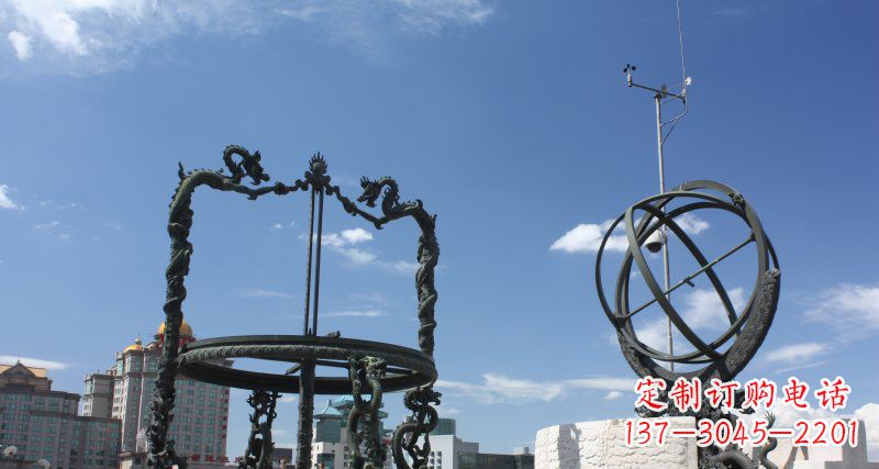 运城大型浑天仪广场景观铜雕