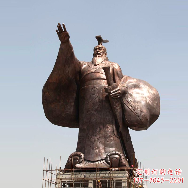 运城大型景区历史名人秦始皇铜雕景观塑像
