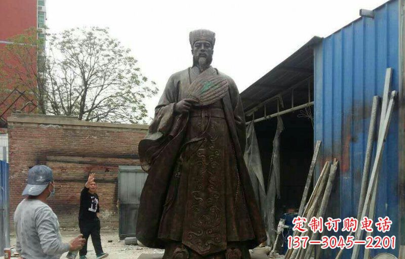 运城大型立式诸葛亮铜雕