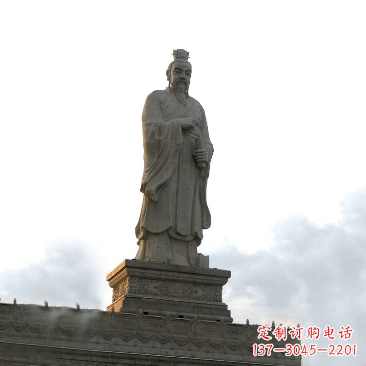 运城大型孟子景观雕塑-景区广场历史文化名人塑像