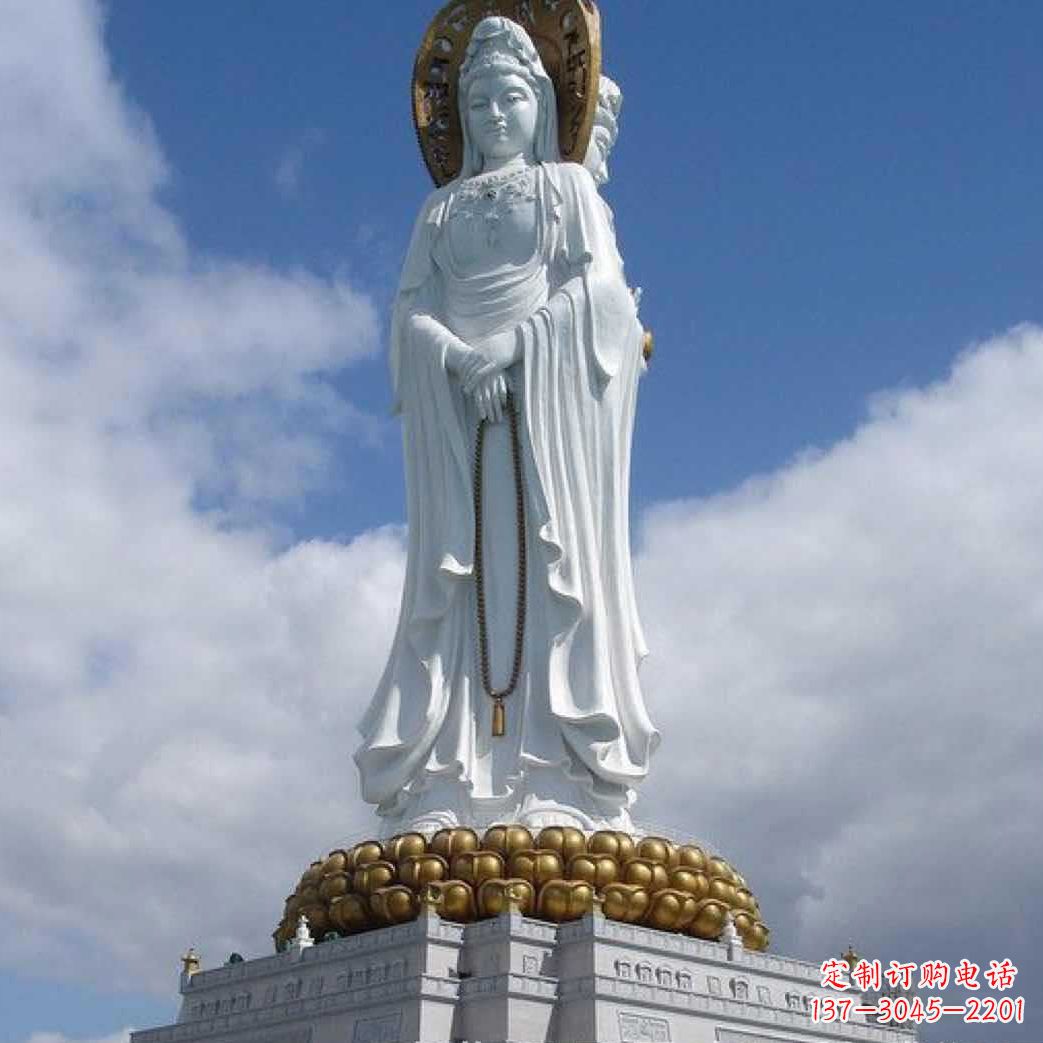 运城大型三面观音菩萨石雕